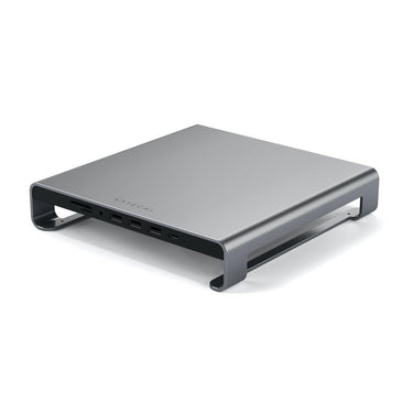 satechi aluminium monitor stand hub for imac space grey